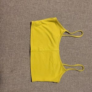 Yellow crop tank top